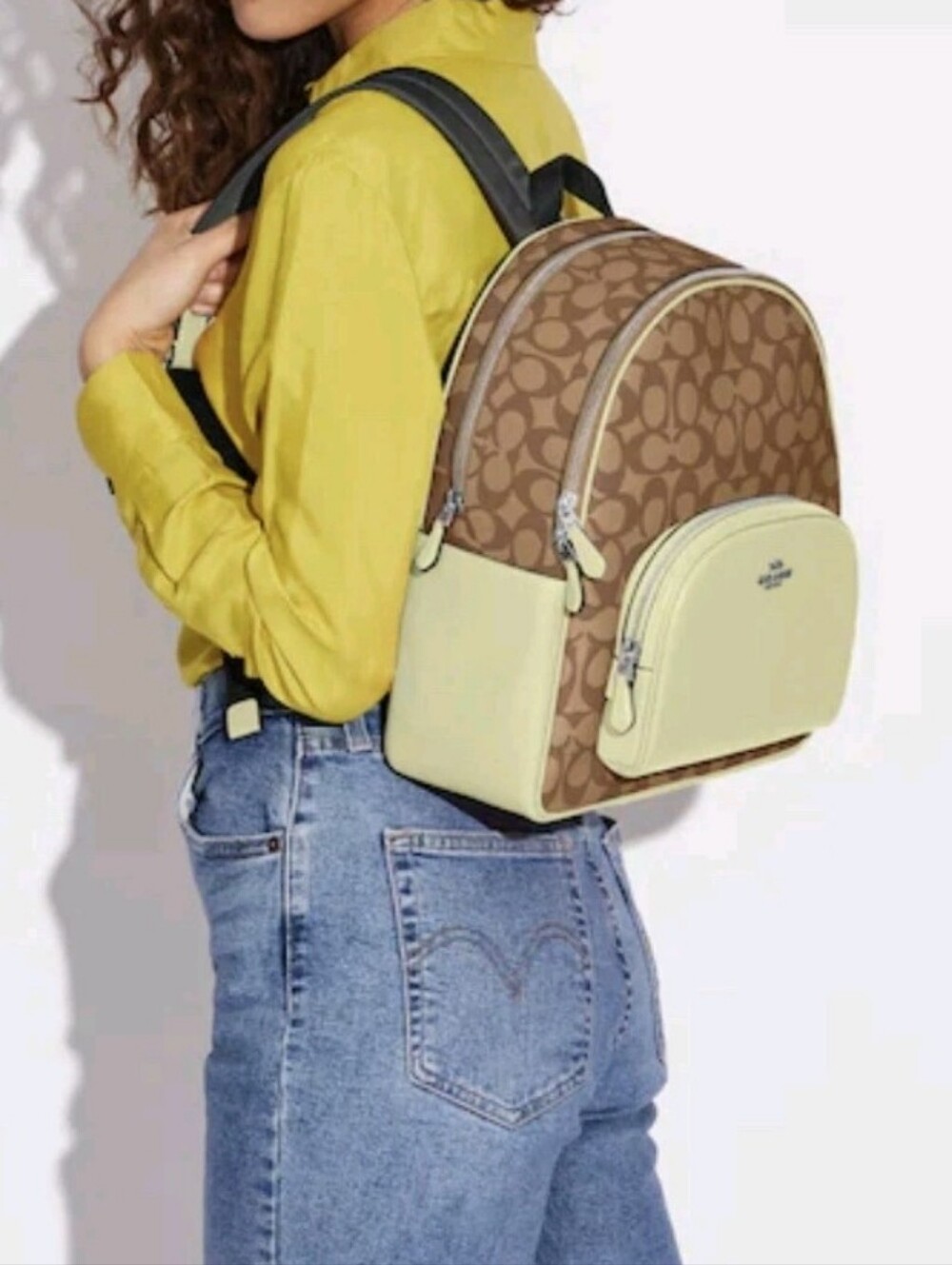 Coach Brown Signature Mini Backpack And Wallet